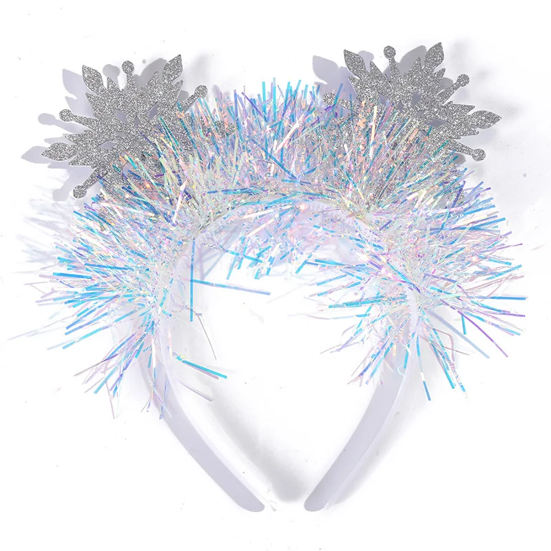 1/3/5pcs Christmas Glitter Snowflake Headband Christmas Winter Hair Accessories Hair Hoop Crown for Adult Kids Party Xmas Gift