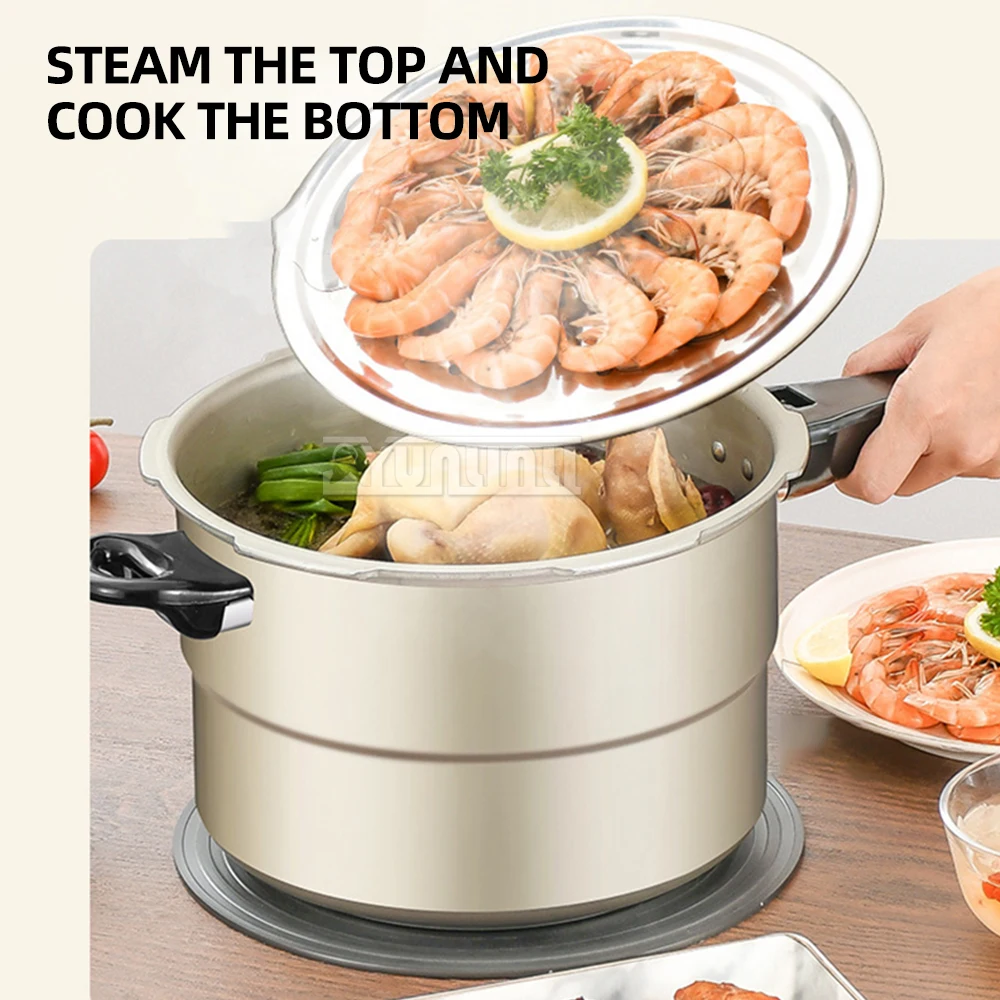 Household Kitchen Nonstick Pressure Cooker Multifunction Pressure Cooker for Gas and Induction Cooker 3