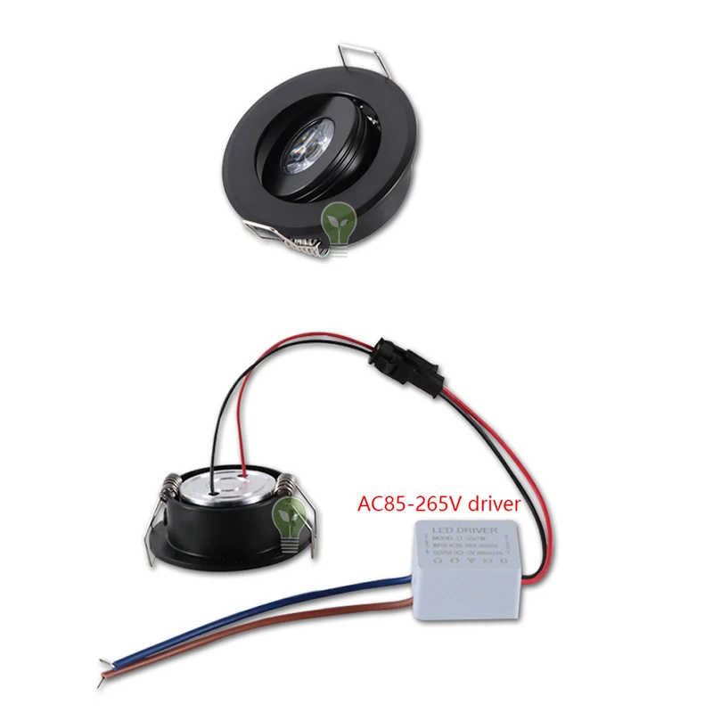 Dimmable 1W 3W Mini Round High Power LED Recessed Ceiling Down Light
