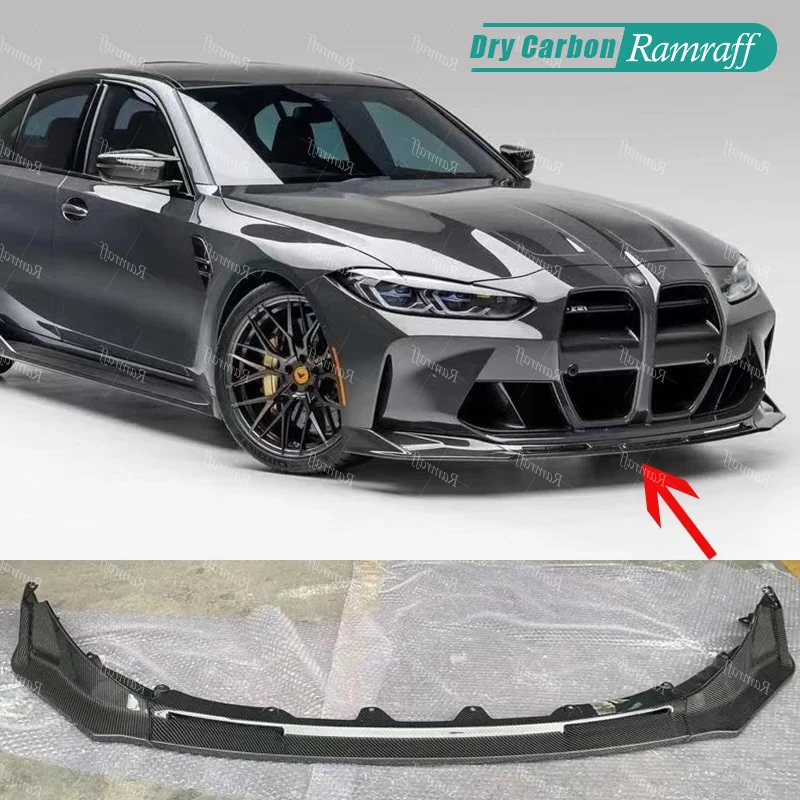

Для BMW G80 M3 G82 M4 G83 сухой углеродный передний рассеиватель бампера разветвитель для V-образной модели искусственных трехчастотных форм 2021-2024