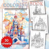 Adult Coloring Book - 30 Sheets Women's Spiral Coloring Book, 11.2X 8.3 Inches, Drawing Book, Birthday Gift, Holiday Party Gift 2