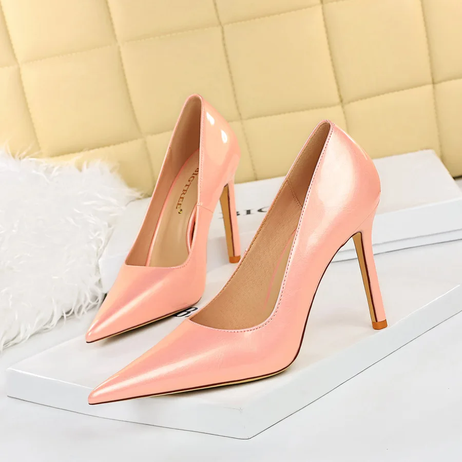 BIGTREE Fashion Ladies Pumps Sequins Yellow Stilettos High-Heels Women Shoes  Wedding Party Concise Beautiful Heeled Shoes - AliExpress