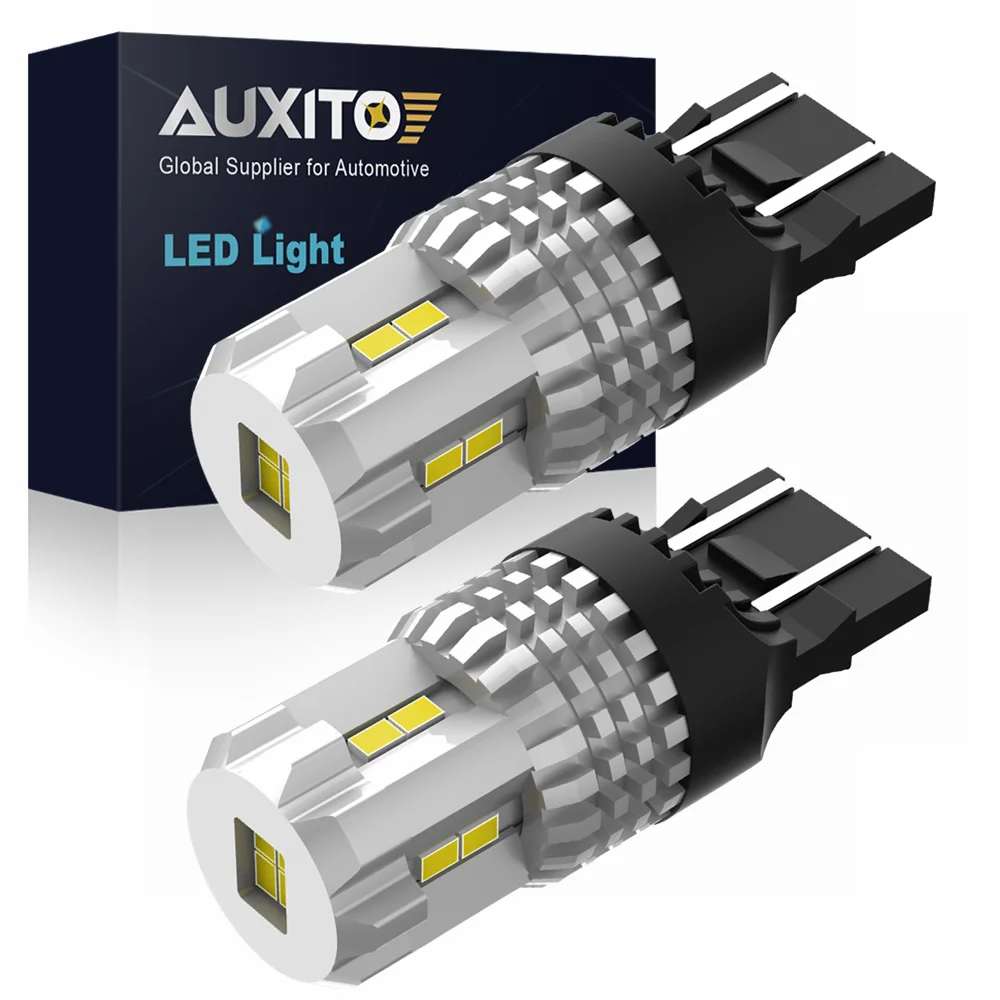 Фото Светодиодная лампа AUXITO 2 шт, дневные ходовые огсветильник T20 7440 W21W WY215W CANBUS 7443 W21/5 Вт №1