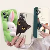 Cartoon Case For Realme GT2 Pro RMX3301 /  Realme GT Neo2 GT 2 Bumper Soft Liquid Silicone Back Cover Flower Luxury Phone Shell 3