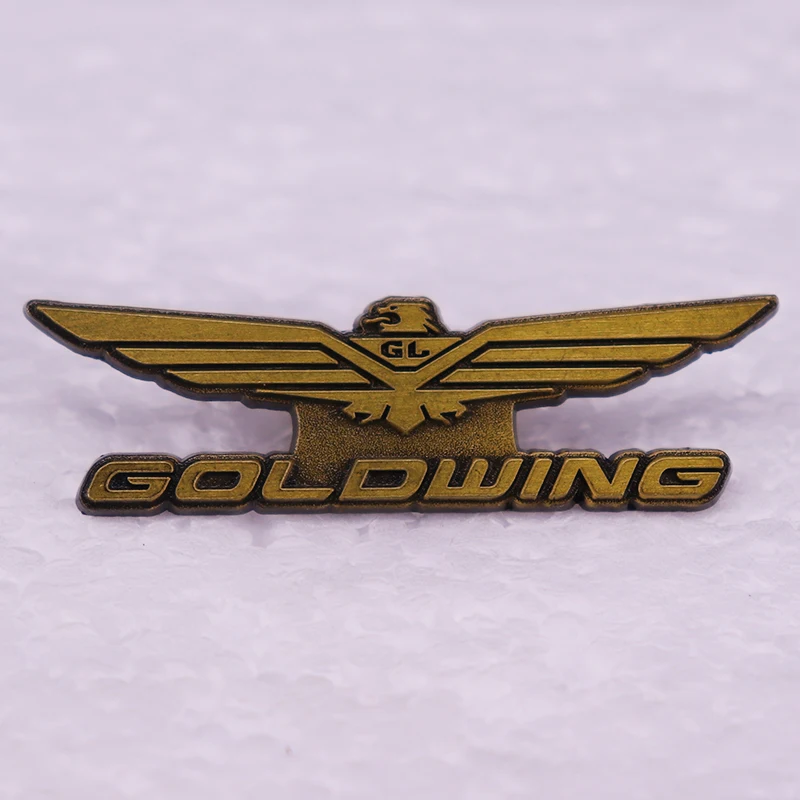 Eagle wing brooch badge back view