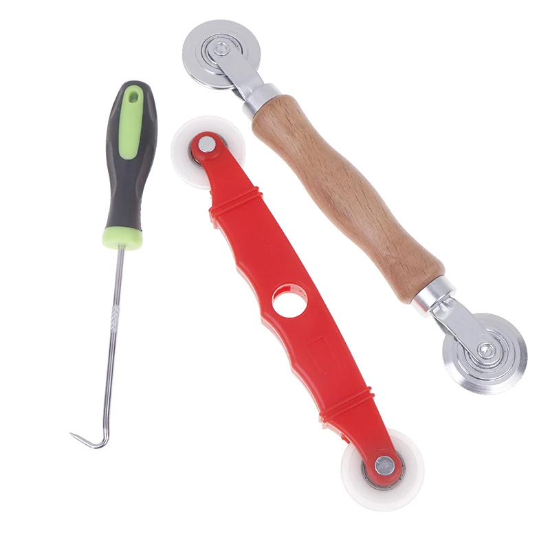 3Pcs Window Screen Accessories Screen Door Mesh Pressing Wheel Kit Window Install Tools Press Screen Pulley Roller Repair Tools
