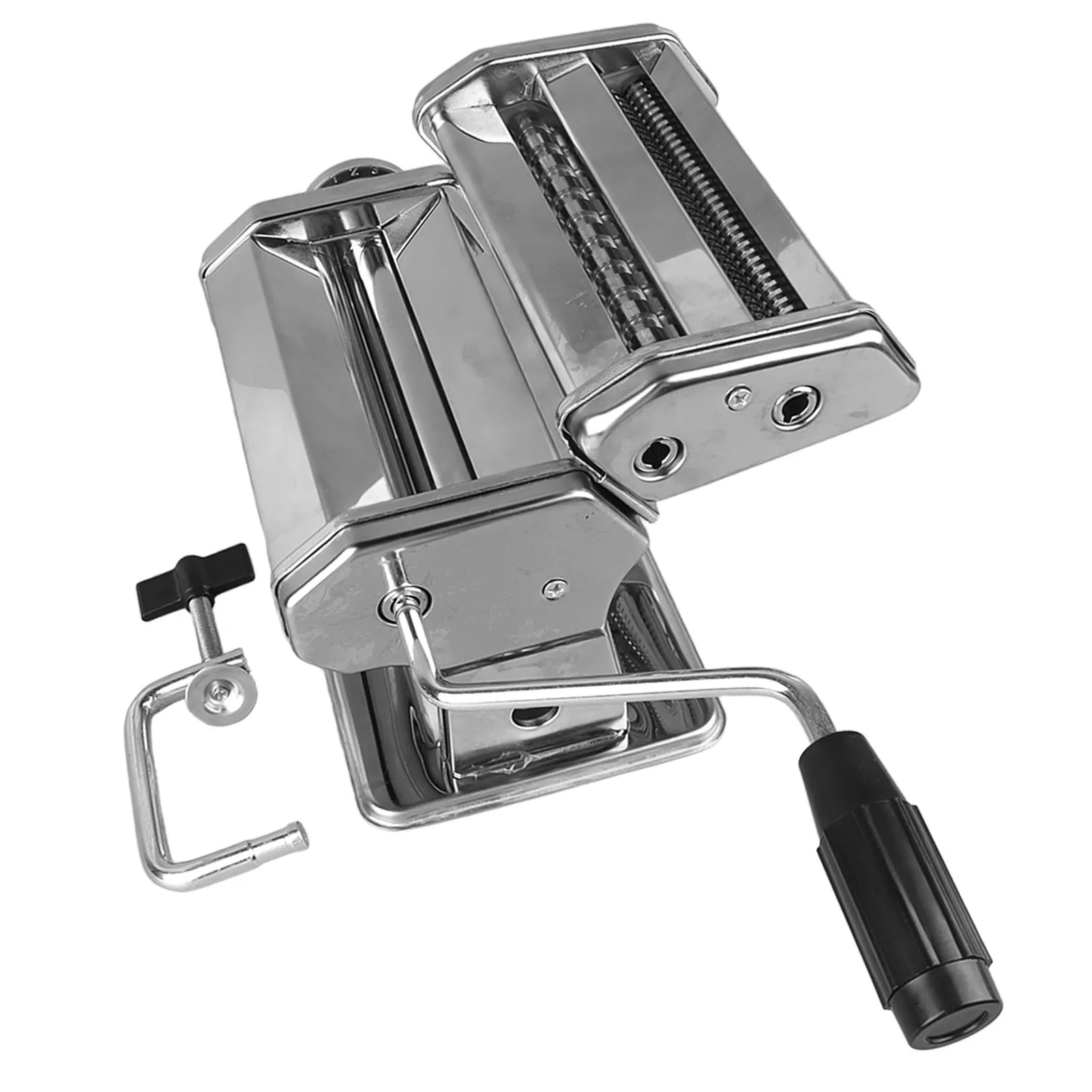 Noodle Press Pasta Attachment 0.5-2.5mm Hand Crank Noodle Machine Stainless Steel Dough Roller Pasta Maker 7 Thickness Settings