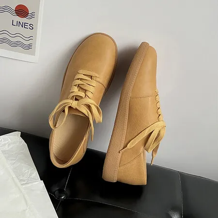 Fashion Women Genuine Leather Sneakers Flats Heels Round Toe Casual Comfort Shoes Woman Cross Frenulum New Flats Sport Shoes