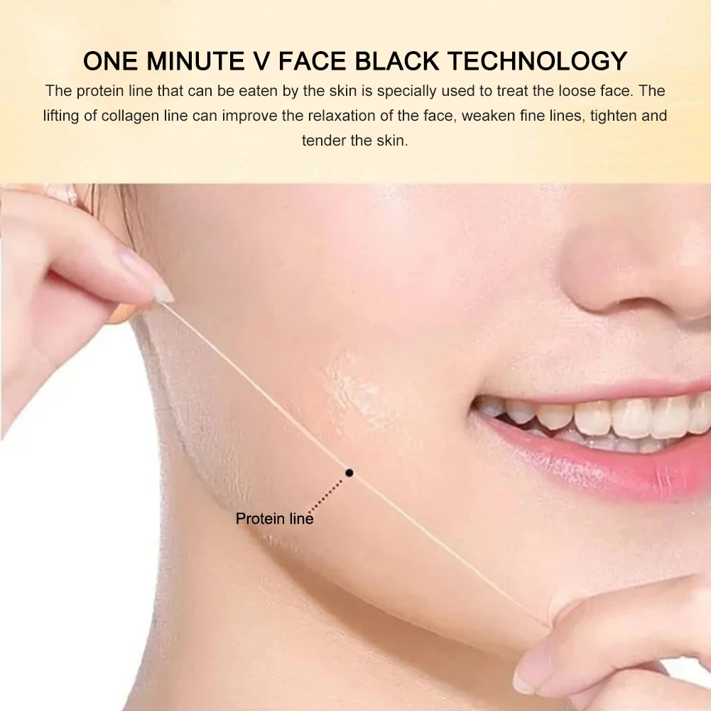 12-120PCS Collagen Face Line Fade Wrinkle Firming Facial Filler No Needle Absorbable Smoothing Hydrolyzed Collagen Thread Serum
