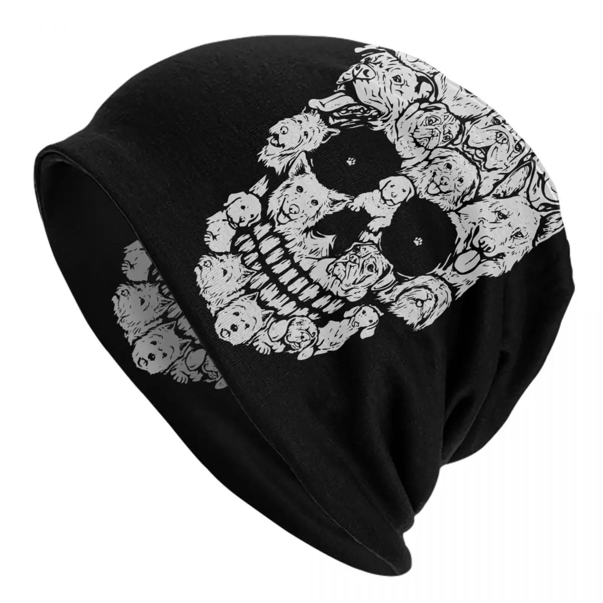 

Dog And Skull Lovers Puppy Cap Halloween Hip Hop Men Women Outdoor Skullies Beanies Hats Warm Thermal Elastic Bonnet Knit Hat