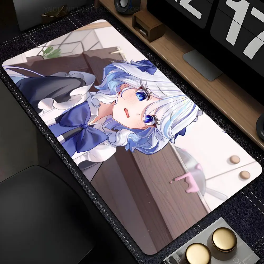 

Kawaii Furina Genshin Impact Mousepad Large Computer Gaming Accessories MousePads Desk Mats Anti-slip Laptop Soft Mice Pad