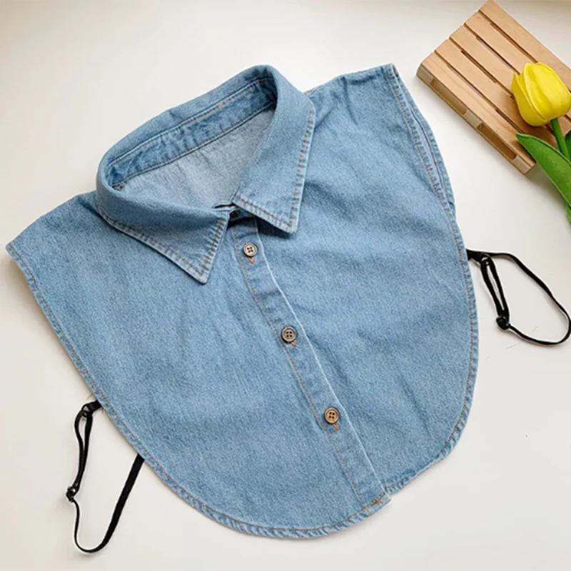 Faux Col En Denim Pour Femme - Col Amovible Dickey, à Porter Sous Pulls Ou Vêtements Sans Col - 7