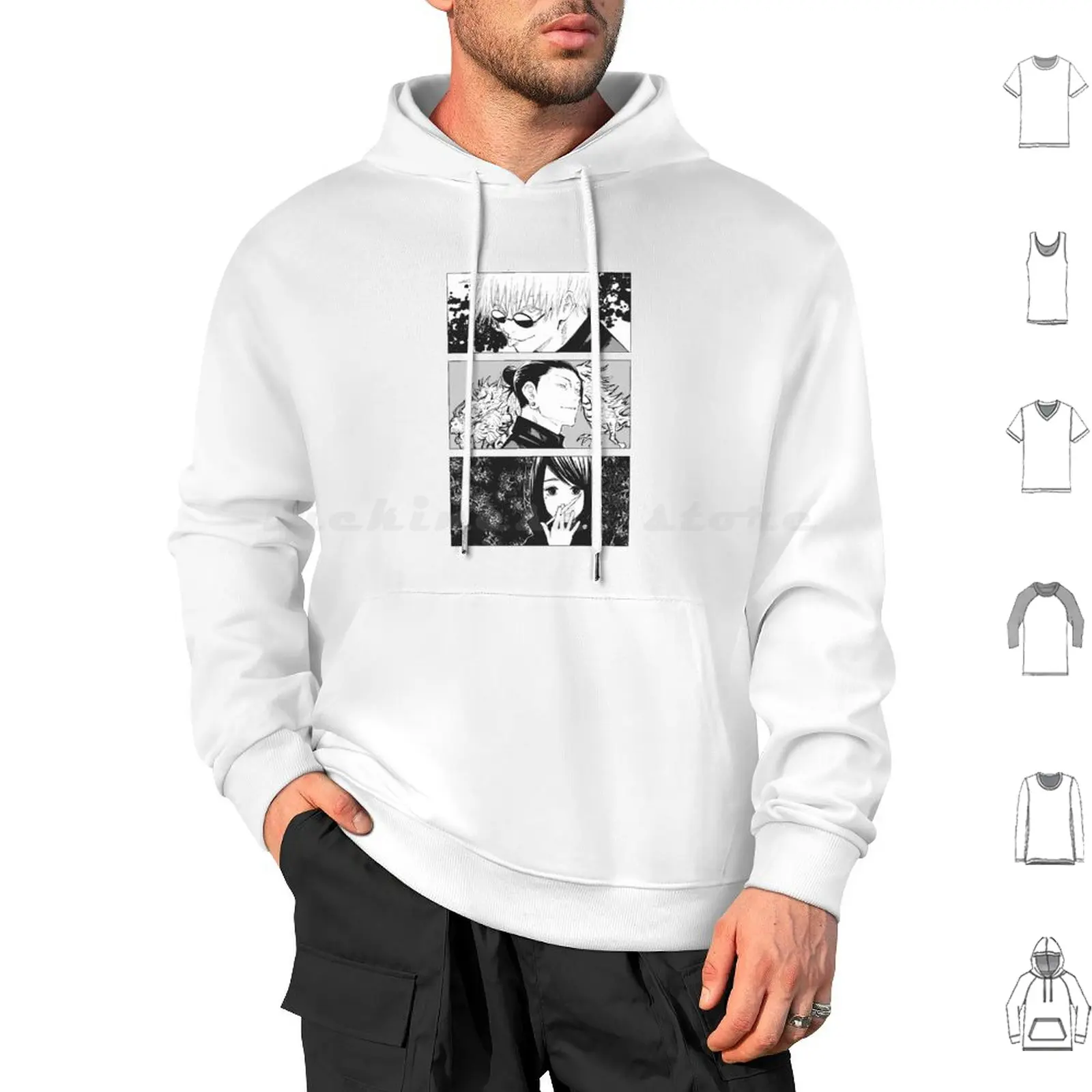 

Sashisu Trio Hoodies Long Sleeve Gojo Gojou Satoru Jjk Jujutsu Kaisen Anime Cute Aesthetic Geto Getou Shoko Ieri