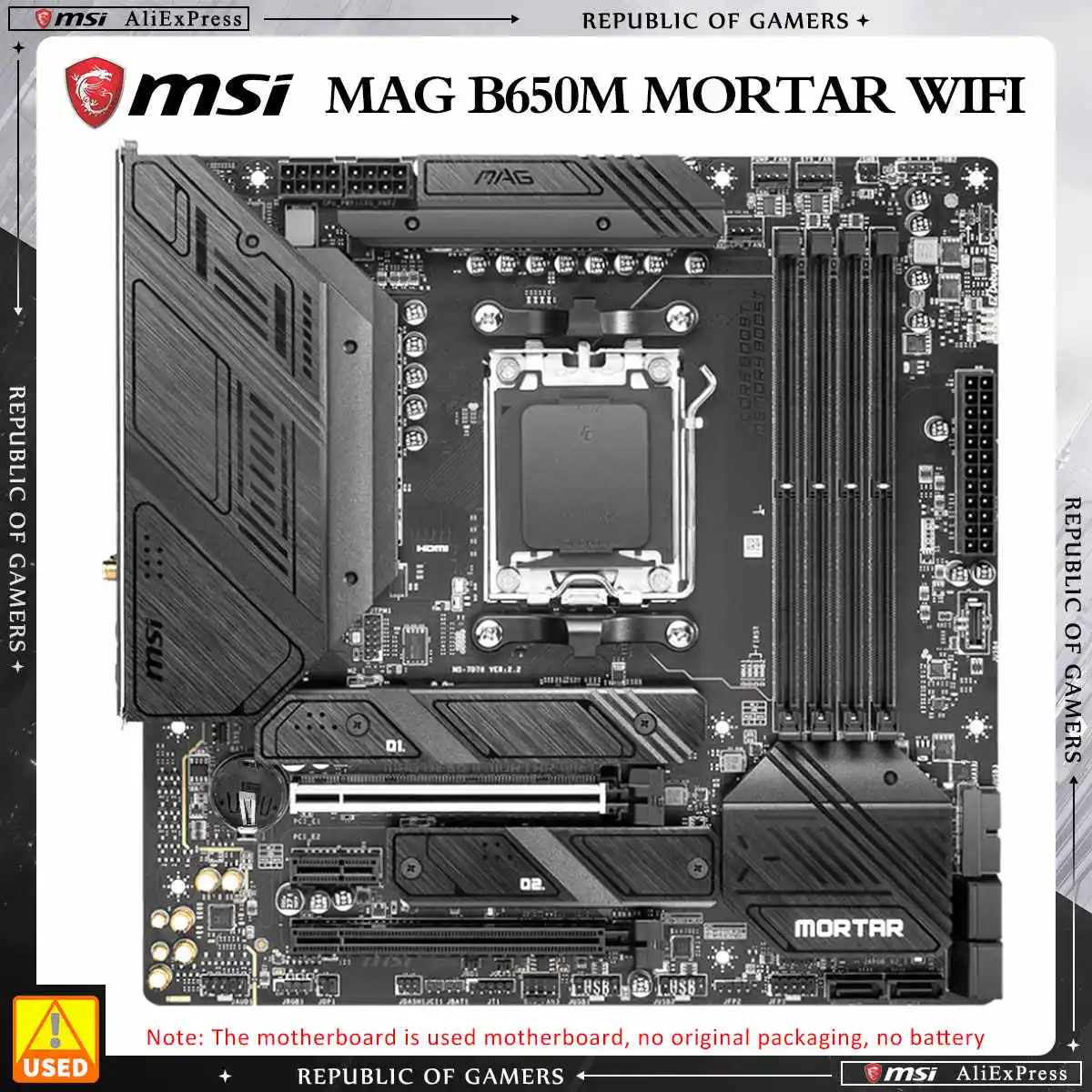 Utilizzato Per Msi Mag B650M Mortaio Wifi Amd Am5 B650 Supporta Amd Ryzen™8000/ 7000 Serie 4X Ddr5 Max 256Gb Hdmi