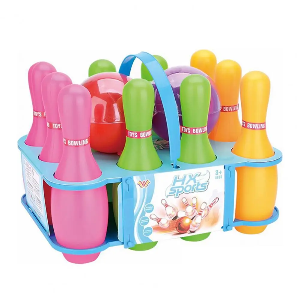 Kids Bowling Set Children Bowling Game Vibrant Color Parent-child Interaction Pins Toy Set Fun Safe