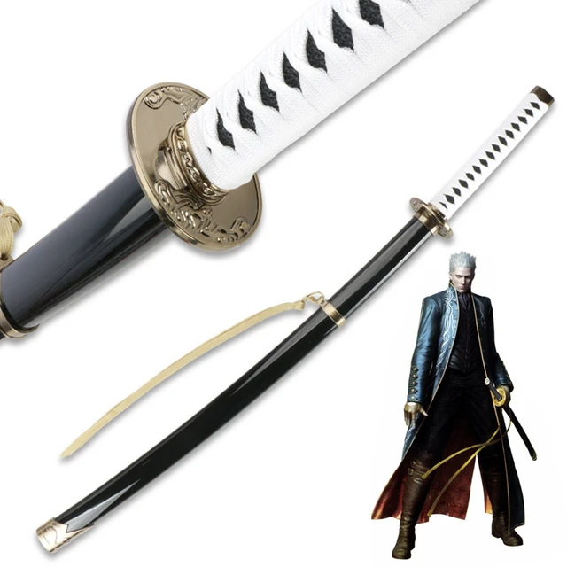 High Quality Vergil Yamato Katana Sword Wooden Cosplay Online Games Devil  May Cry Dark Slayer Yama Sword 104cm - Toy Swords - AliExpress