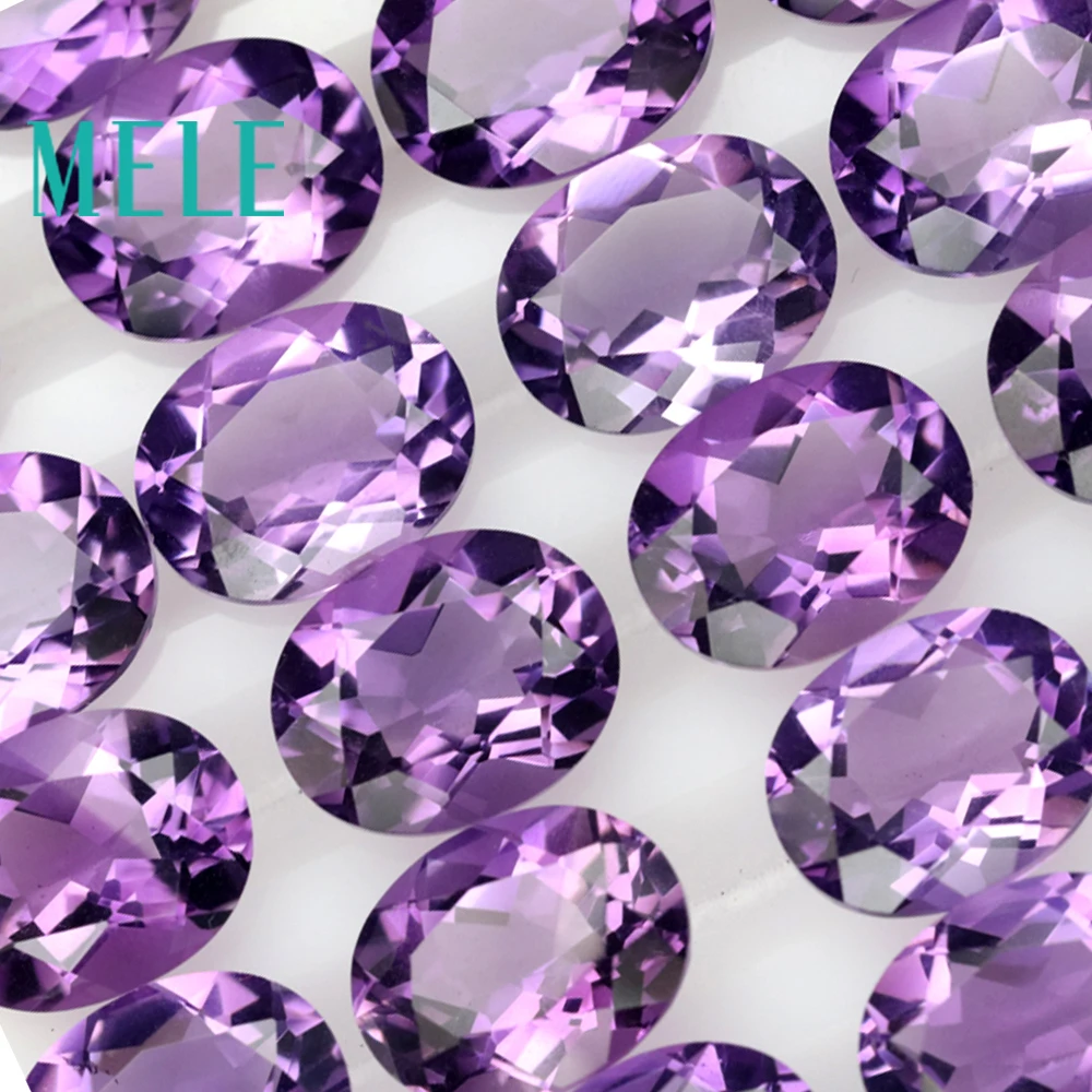 Amethyst Oval Shape 8*10mm Natural Deep Purple Color Good Cut Fashion Jewelry Design Gemstone For Jewelry Making DIY Gemstone