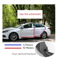Car Door Edge Protector Universal Auto Door Guard Protective Strips Universal Automobiles Doors Trunk Hood Seal Sealant Strip 3