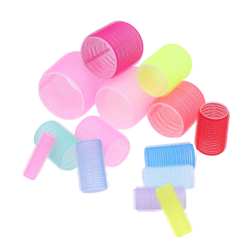 6pcs Self-Grip Hair Rollers Heatless Hair Curlers No Heat Bangs Volume Roller Salon Dressing Curlers Styling