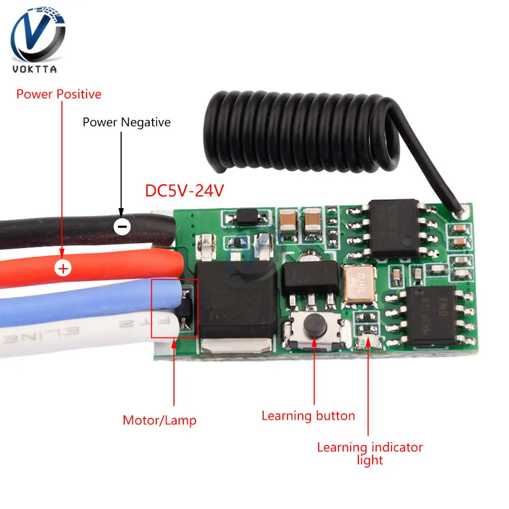 DC Motor Speed Controller Driver Board Wireless Remote Governor PWM Speed Control Dimming Module