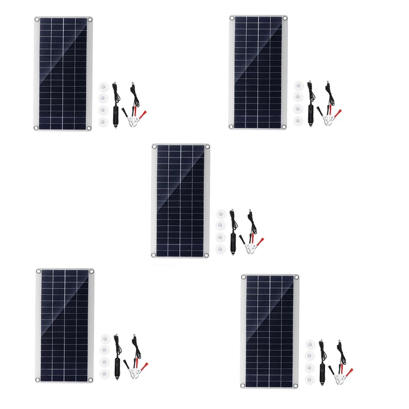 

Quality 5X 300W Solar Panel Portable Dual 12/5V DC USB Fast-Charging Waterproof Emergency Charging Outdoor Battery Charger