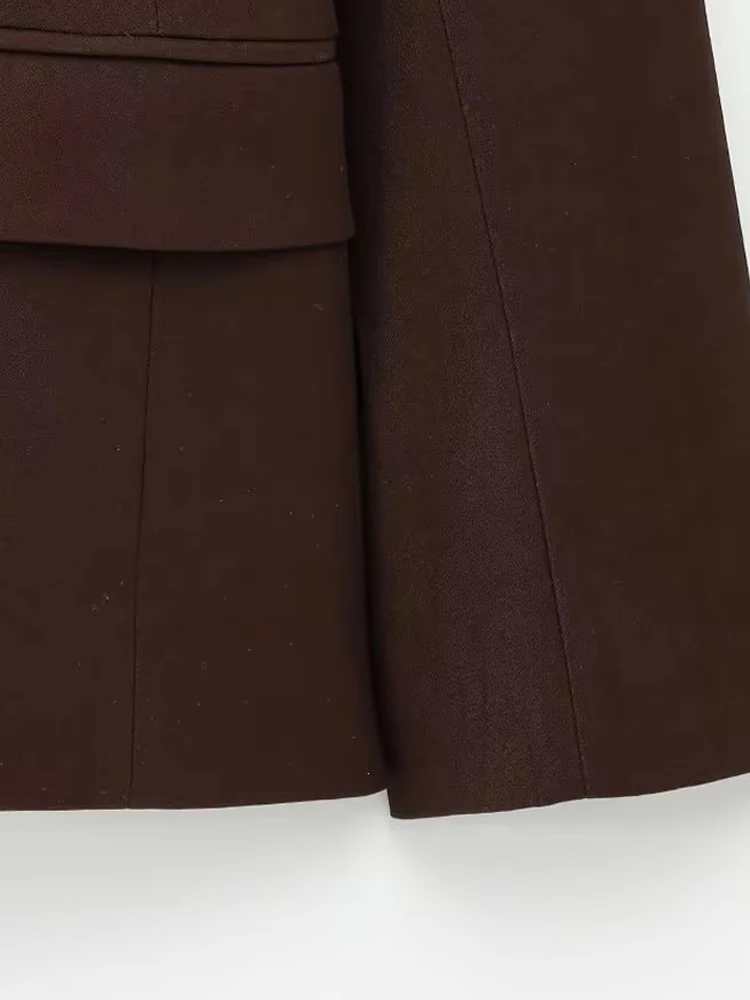 معطف نسائي أنيق من Peplum مع زر أمامي وأكمام طويلة...