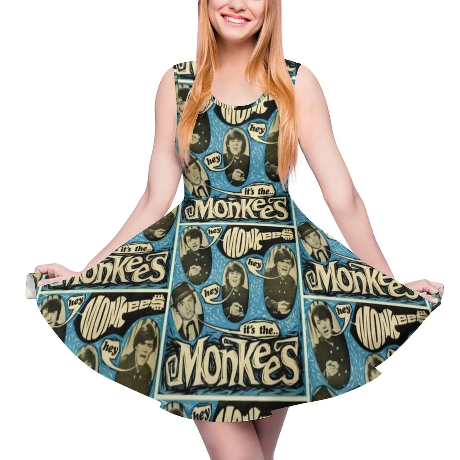 Monkees Sleeveless Dress women long dresses Summer womens clothing