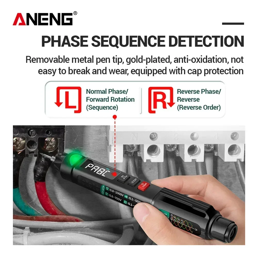 Digital multimeter ANENG A3008 Intelligent 6000 Counts Non Contact Voltage Meter Multimetro Removable Pen Tip Tester Tools