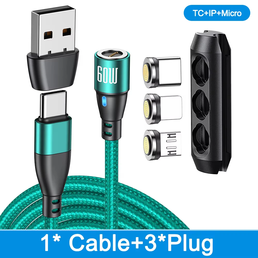 Magnetic Fast Charging USB-C Cable - 60W Power Delivery