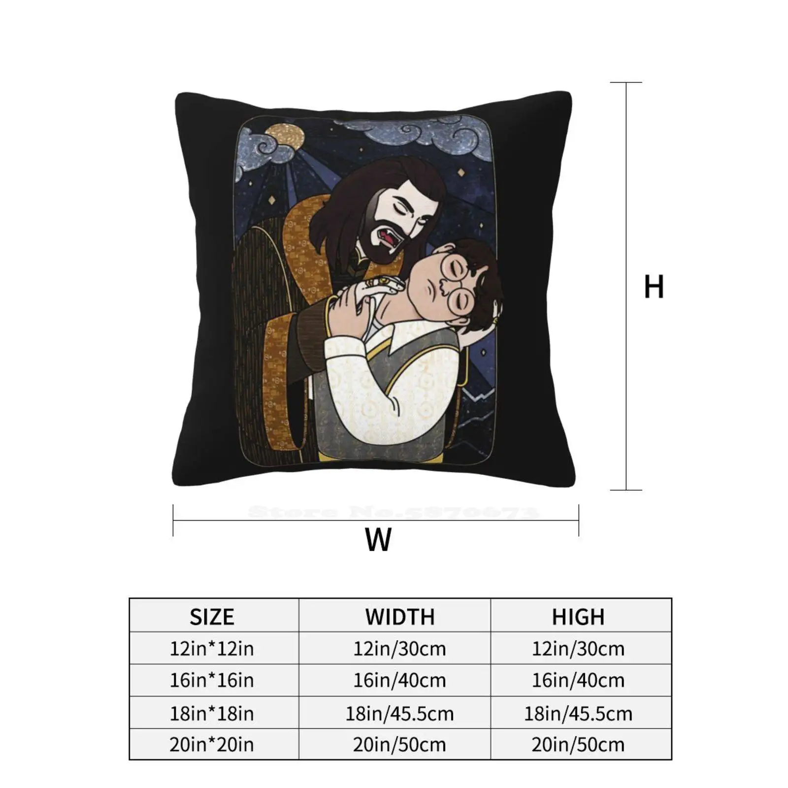 Vampir Kiss Pillowslip Pillowcase Wwdits Vampires Guillermo Nandor Fx Nandermo What We Do In The Shadows What We Do In The 3
