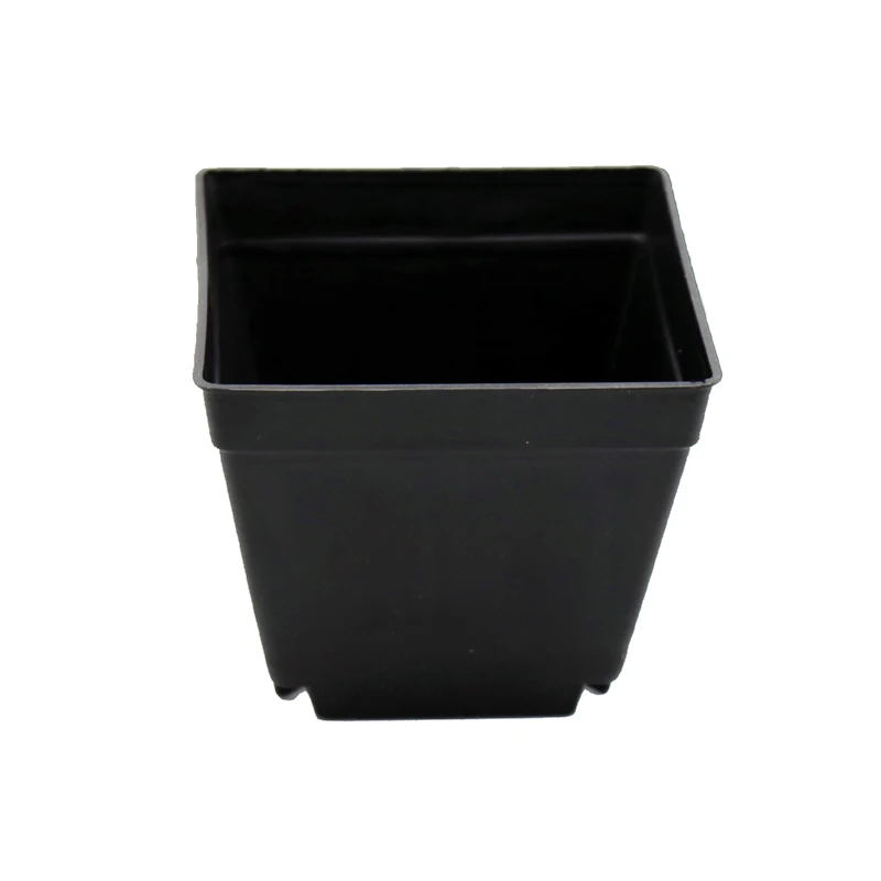 Set of 6 Colorful Mini Square Succulent Plant Pots with Trays