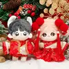 For 10cm Doll Clothes Outfit Red Color Warm Clothes Dress Up Doll Accessories Cultivate Hands-on Ability 1