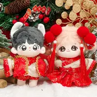 For 10cm Doll Clothes Outfit Red Color Warm Clothes Dress Up Doll Accessories Cultivate Hands-on Ability 1