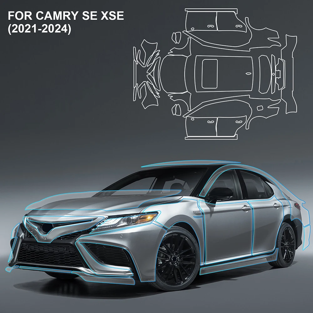 

KUNGKIC PPF TPU for Toyota Camry SE XSE 2021-2024 Precut Paint Protection Film Body Clear Bra TPU Transparent Kit Accessories