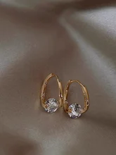  2022 New Women Shiny Diamond Crystal Earrings Temperament Women's Earrings Earrings Wedding Engagement Jewelry Gifts 