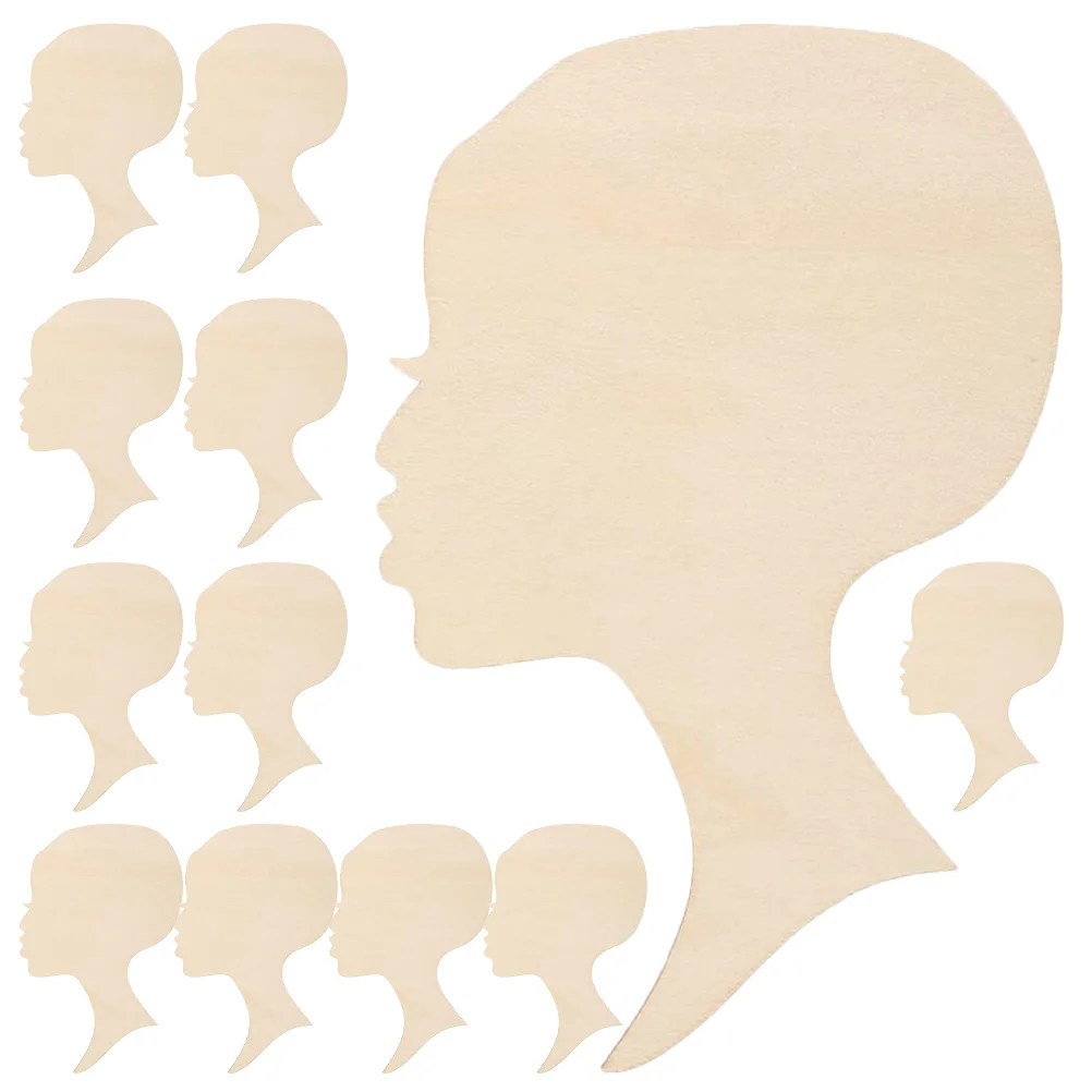 

Painting Wood Chips Craft Things Wooden Cutouts African Decor Woman Face Silhouette Shapes Head Girl Gifts Women
