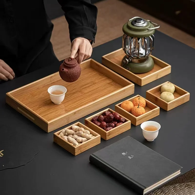 

Cooking tea around the stove tea plate nuts plate Japanese bamboo tea plate festive fruit plate water cup wine set tea set