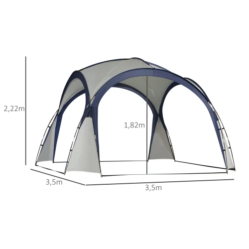 Blauwe tuin kampeertent afbeelding 1