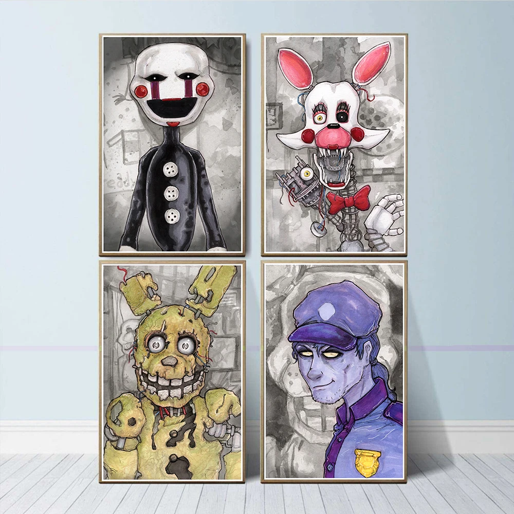 Poster Wall Art Pictures Freddys Five Nights Fnaf-ultimate Group Game ...