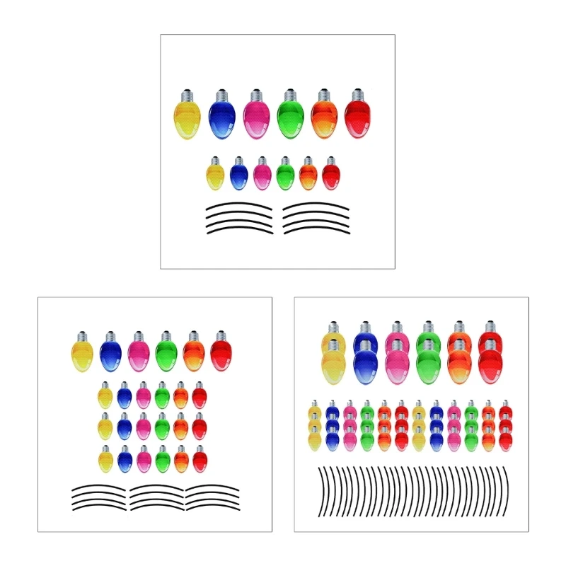 

E5BB Светоотражающая Рождественская лампочка Наклейка Рождественский автомобиль Магнитная наклейка