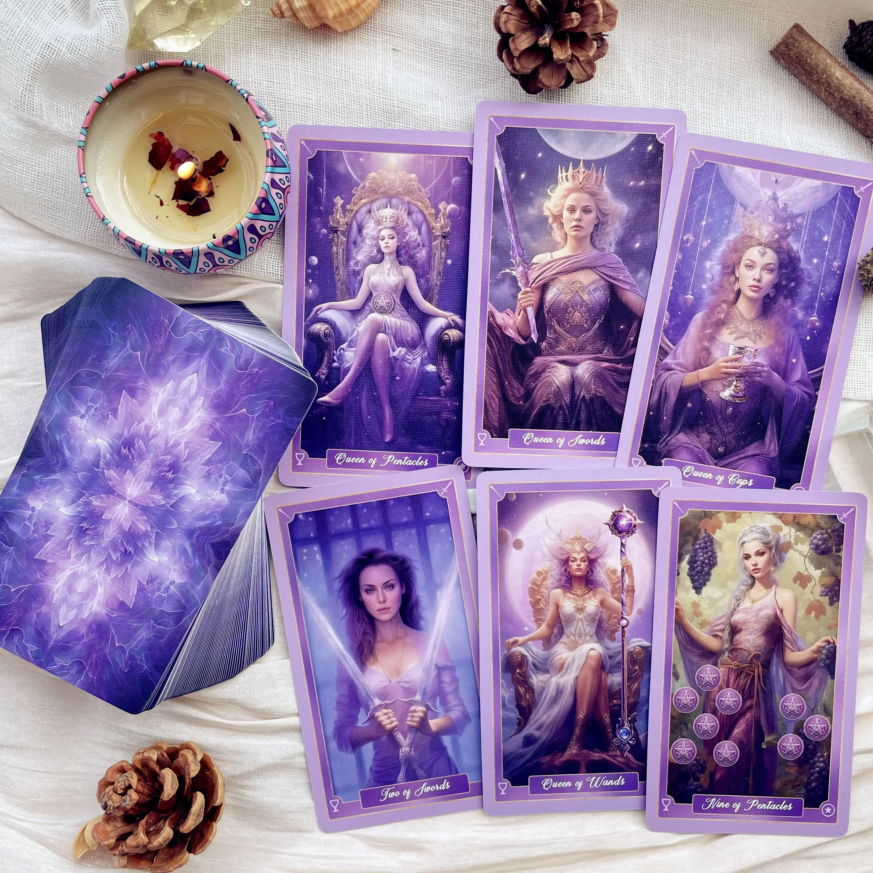 ホリアク　2025 トレカ(ランダム) 2025 Fantasy Tarot Deck 78 Cards 12x7cm Beginner Rider Waite