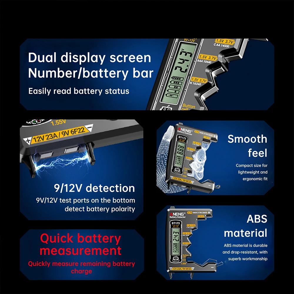 High-Precision Battery Power Detector with Visual Display