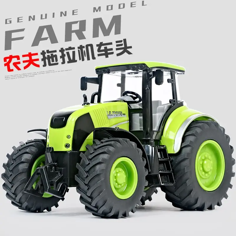 

Simulation Tractor Car Model Sound Light Inertia Farm Transport Vehicle Children's Toy Car Male