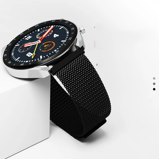 HIRSCH Milanaise - Mesh Uhrenarmband Mit Magnetischer Schließe - Schwarz