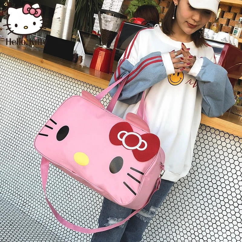 Hello Kitty Kawaii Sanrio Cartoon Borsa Da Viaggio Ad Alta Capacità Borse Da Viaggio Impermeabili Borse Da Viaggio Da Uomo E Da Donna Borse Sportive