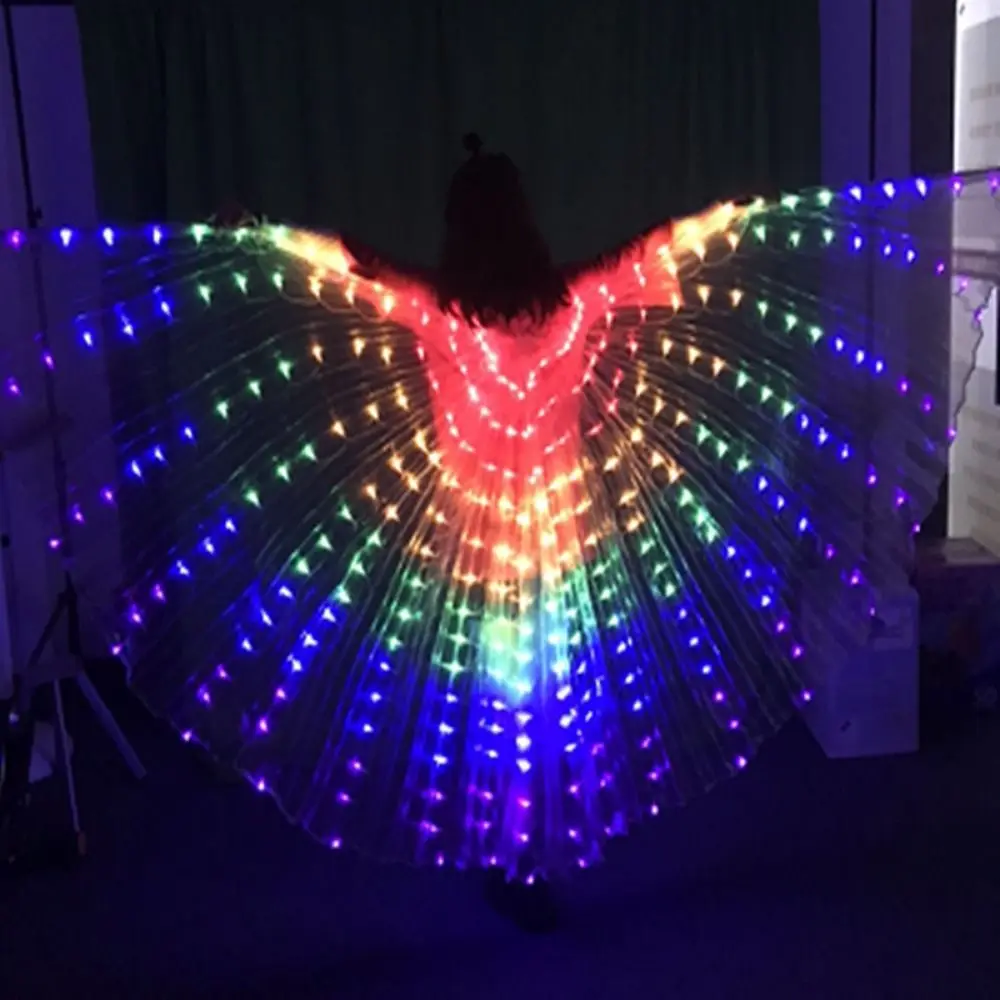 

Искусственные Светящиеся Крылья для танца живота, Искусственные Яркие крылья для исполнения плащи, бабочки, 360 градусов, искусственные крылья лампы, аксессуары