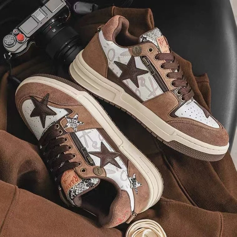 スニーカー StarryClimb Vintage Star Patchwork Skate Shoes StarryClimb Vintage Star Patchwork Skate Shoes – Aelfric eden