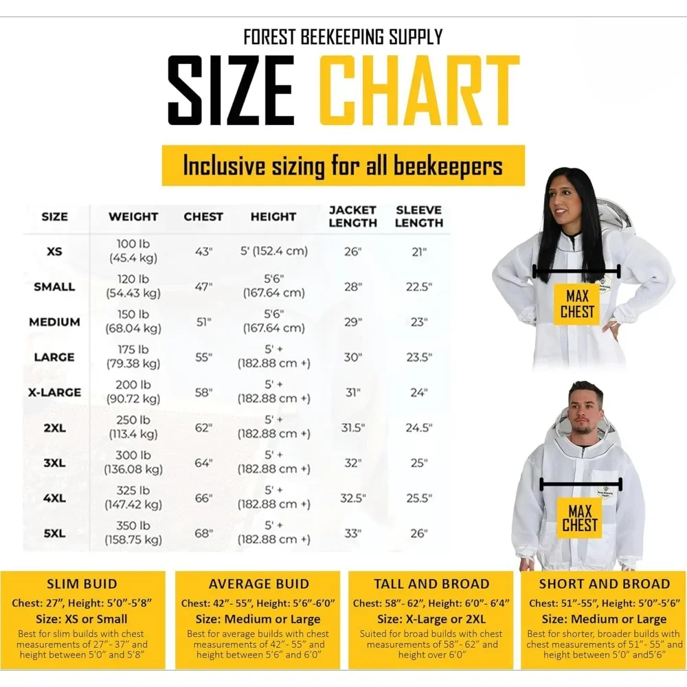 Ventilated Beekeeping Jacket with Round Veil, Heavy Brass Zippers, Lightweight Breathable Airmesh Fabric, Comfortable Protective