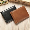 WESTAL RFID Men's Leather Wallet for Card Holders Slim Wallets with Photo Windom ID Purse Short Wallet Clutches Money Bags 2