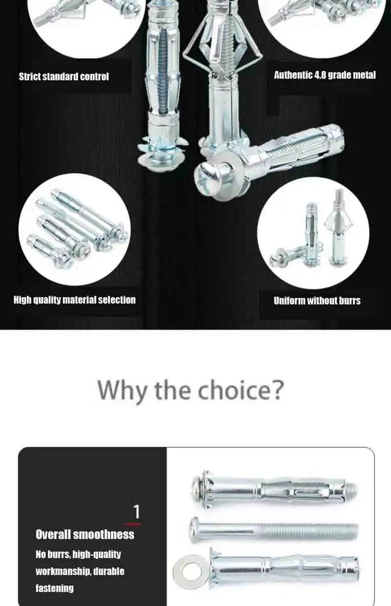 Description Picture 6 of itemGecko Anchor Bolts Hollow gecko gypsum board expansion screw hollow brick expansion bolt hollow wall special expansion bolt